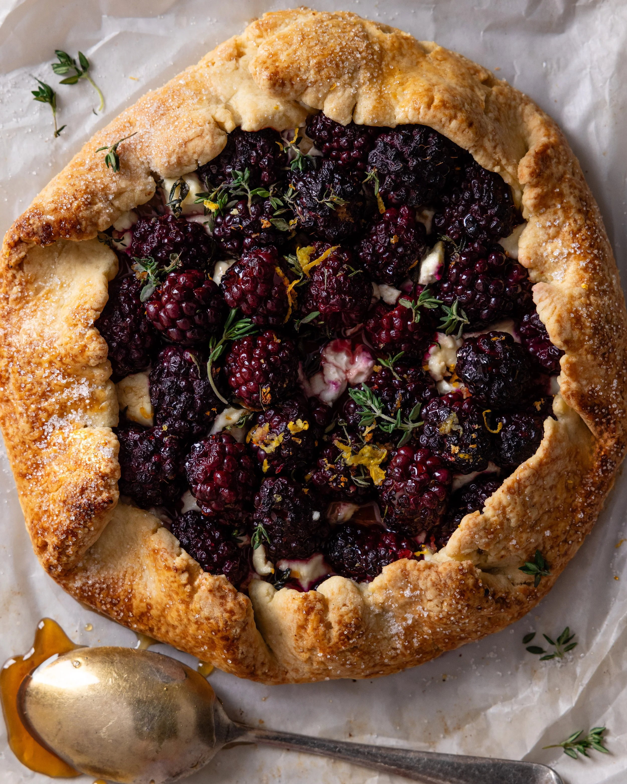 blackberry & goats cheese galette.