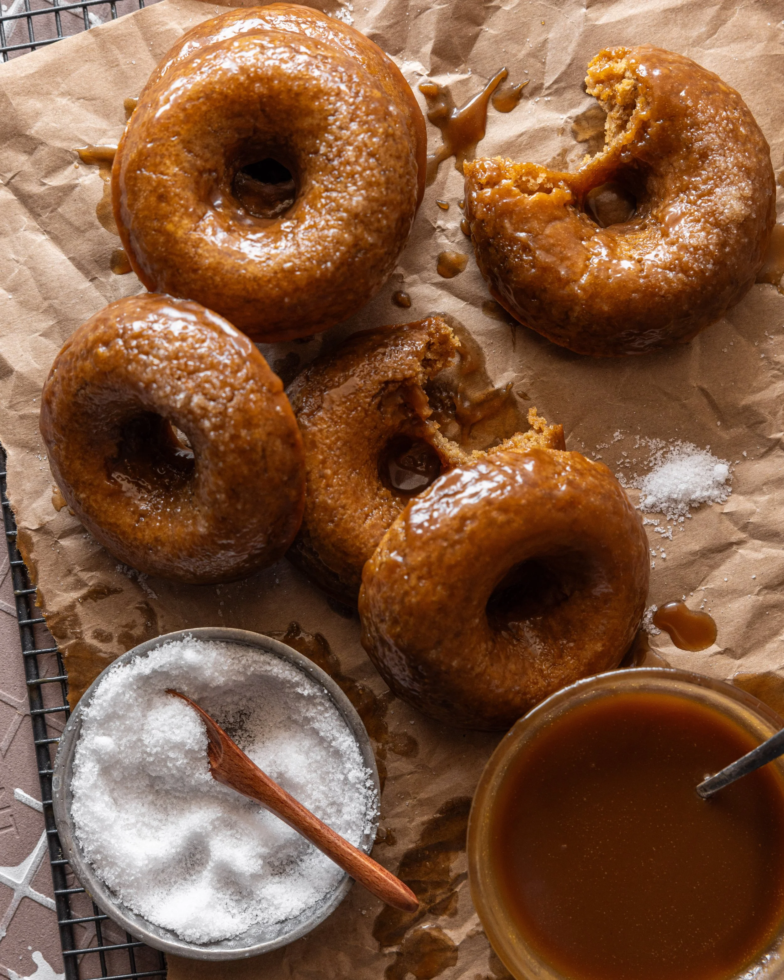 salted caramel doughnuts.