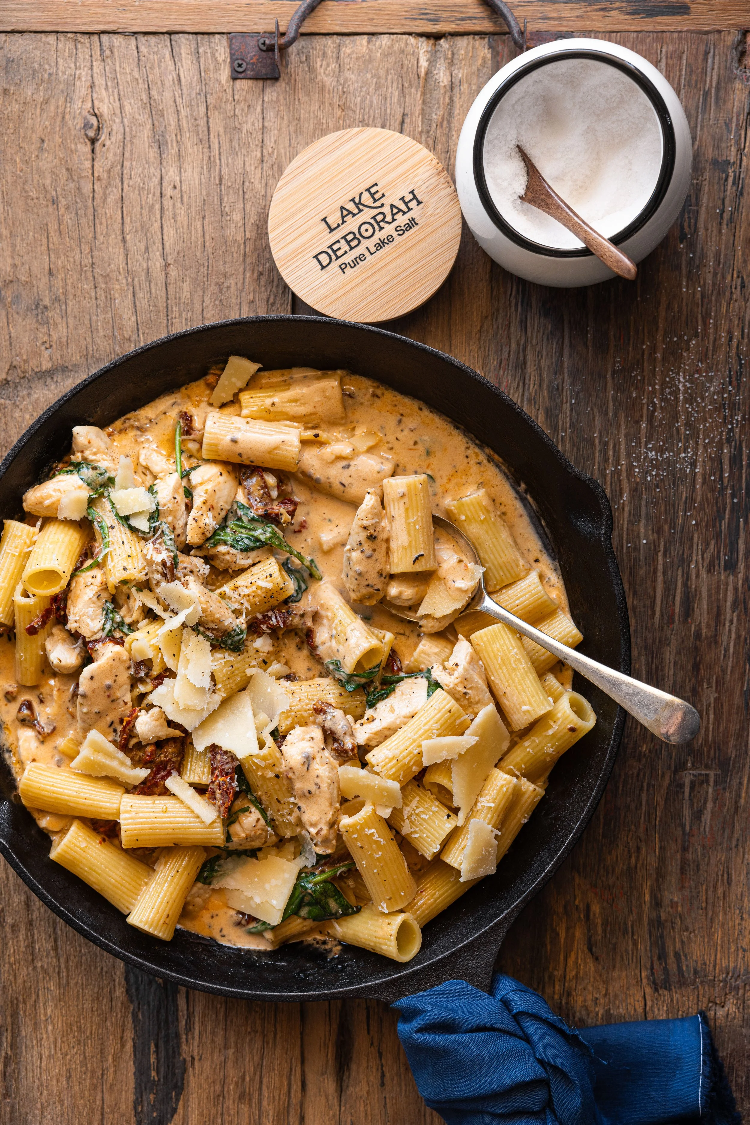 creamy tuscan chicken pasta.