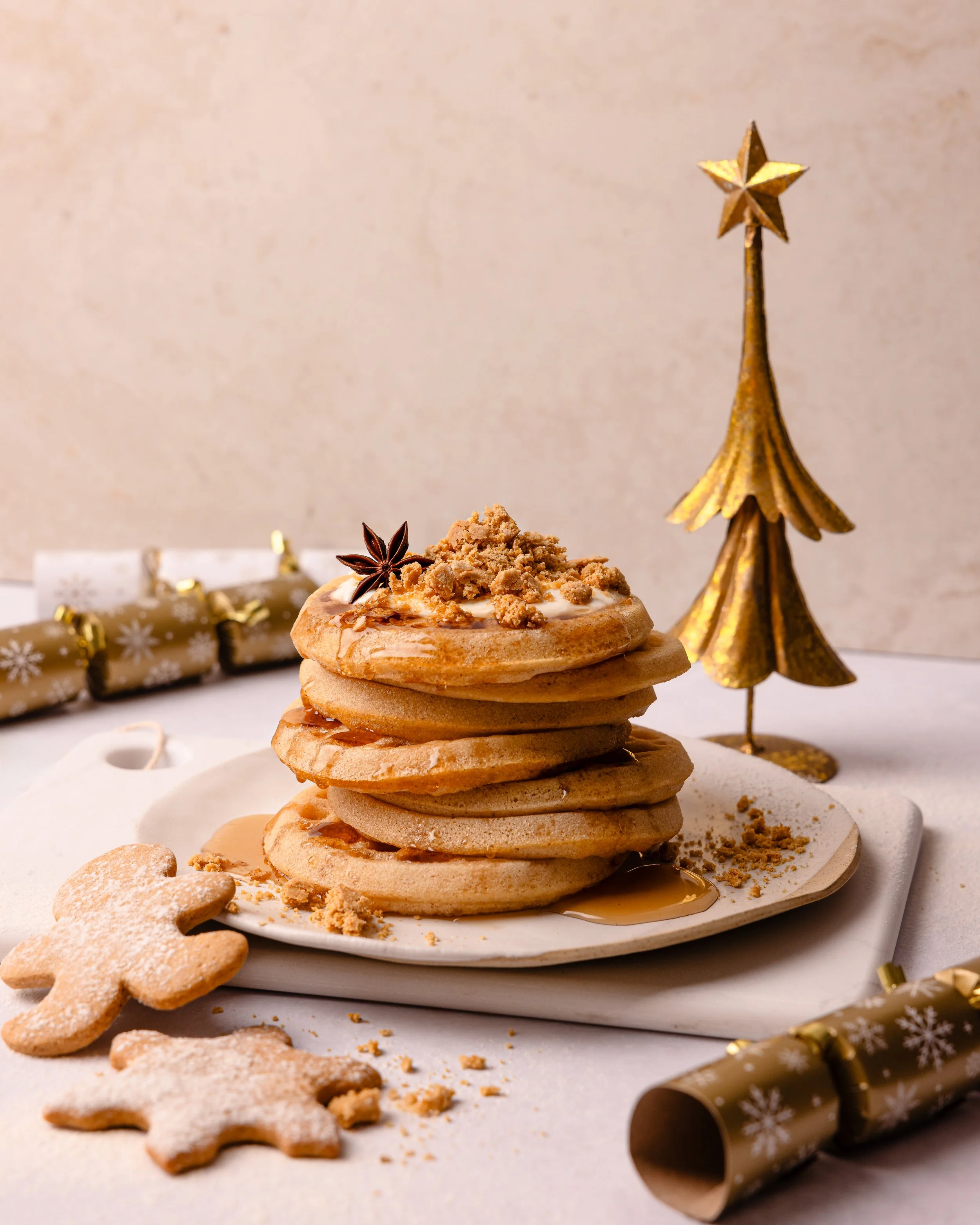 gingerbread waffles.