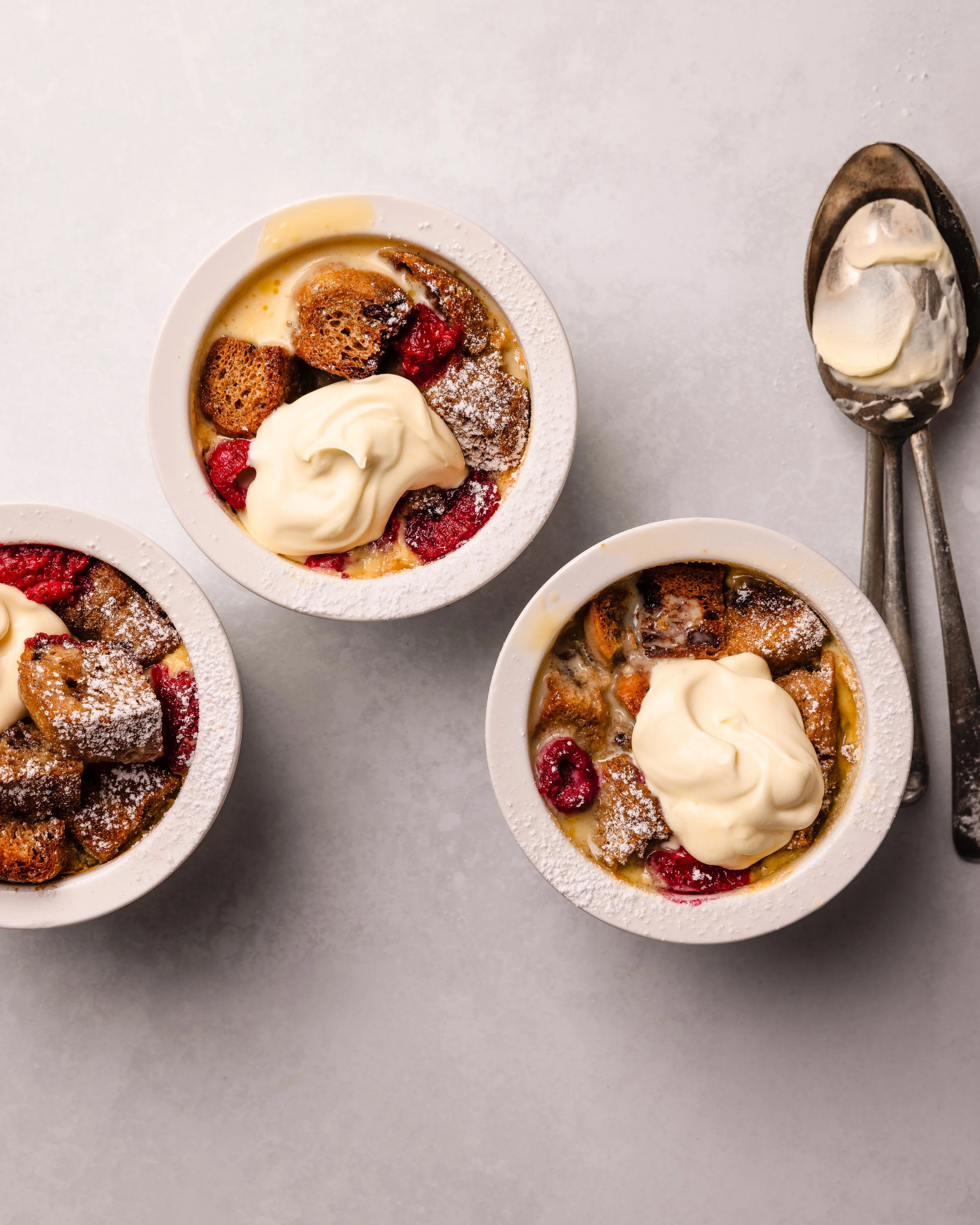 bread and butter puddings.