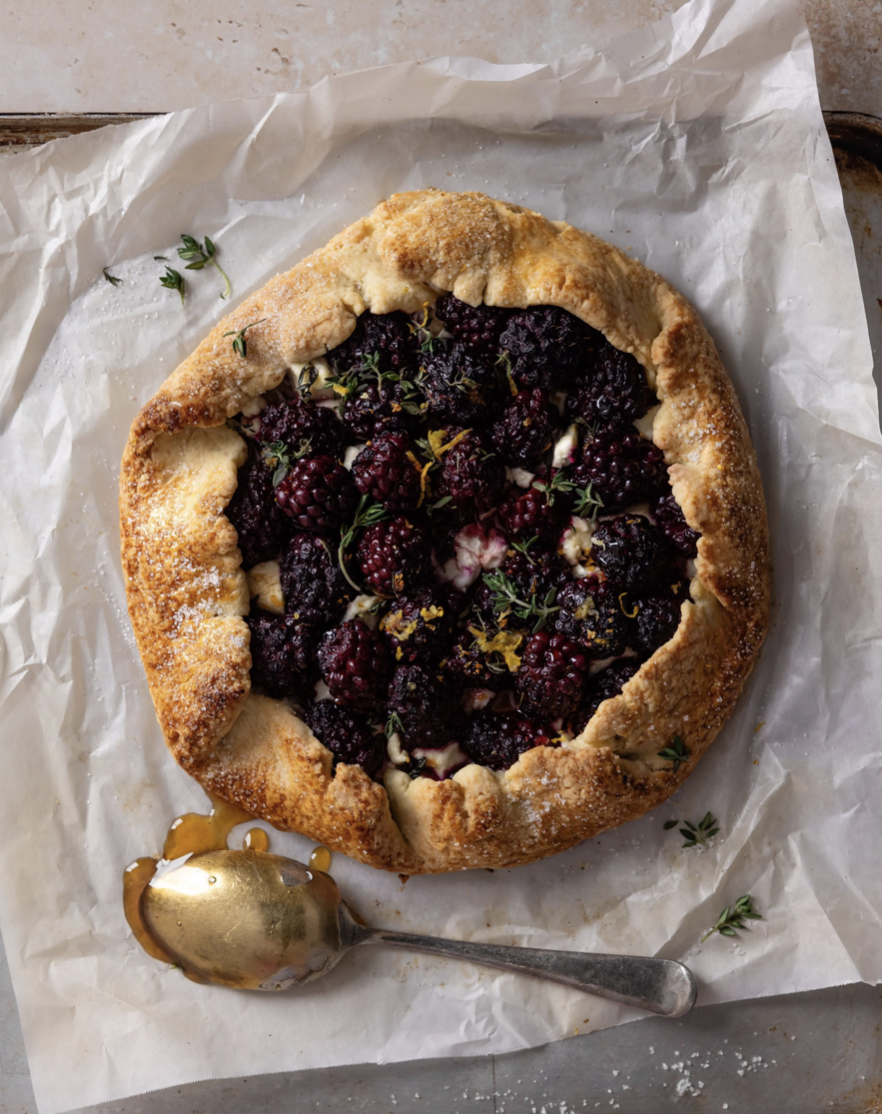 blackberry &amp; goats cheese galette.