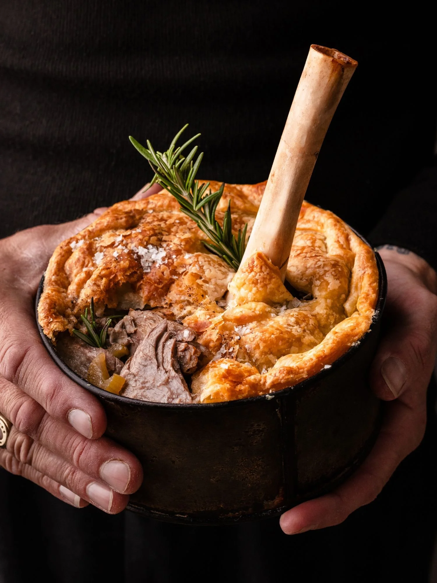 Meat on James Street slow cooked lamb shank pie