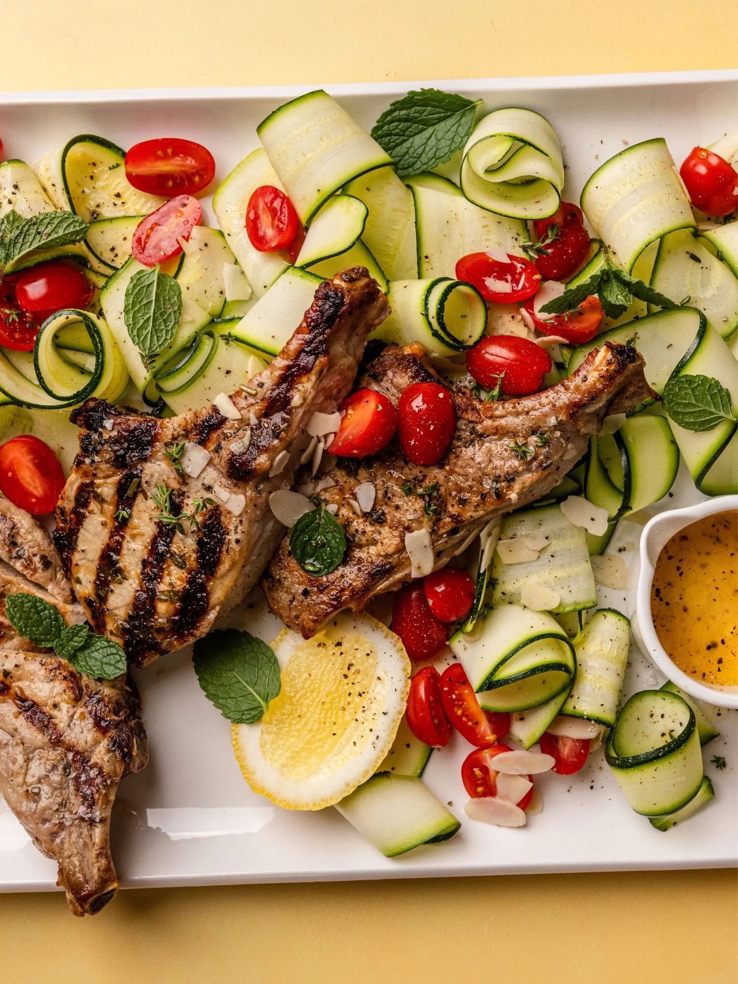 Scottsdale Pork pork cutlets with springtime salad