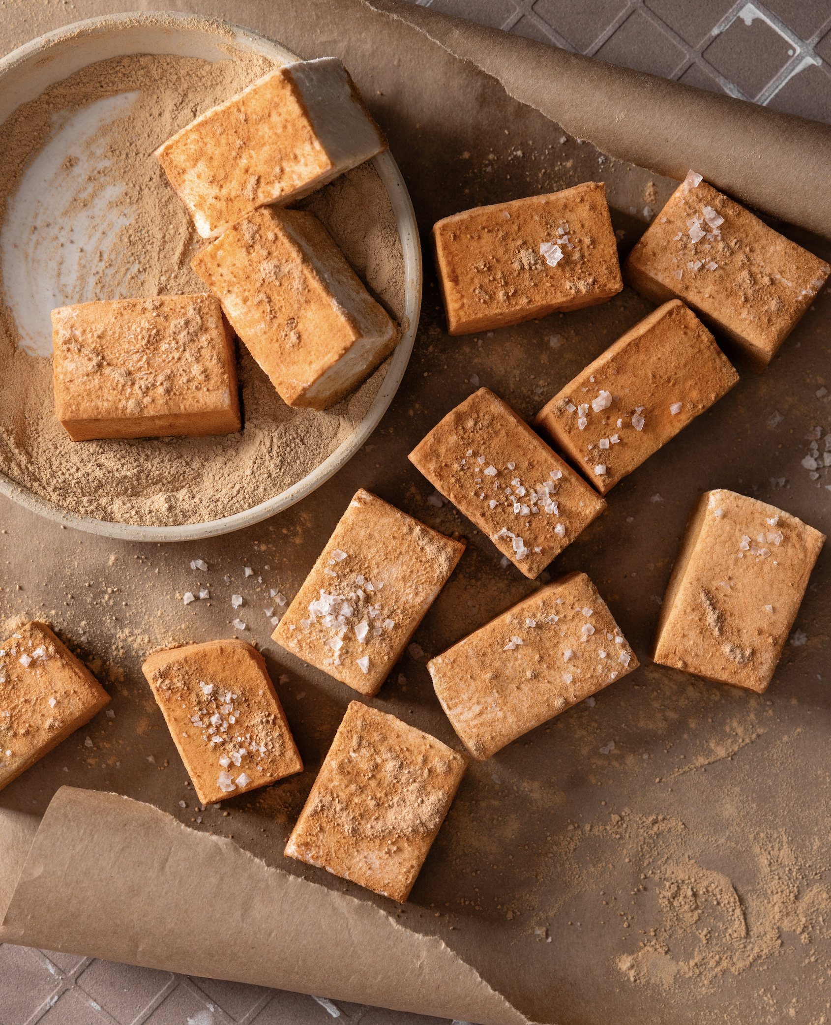 salted carob marshmellows.