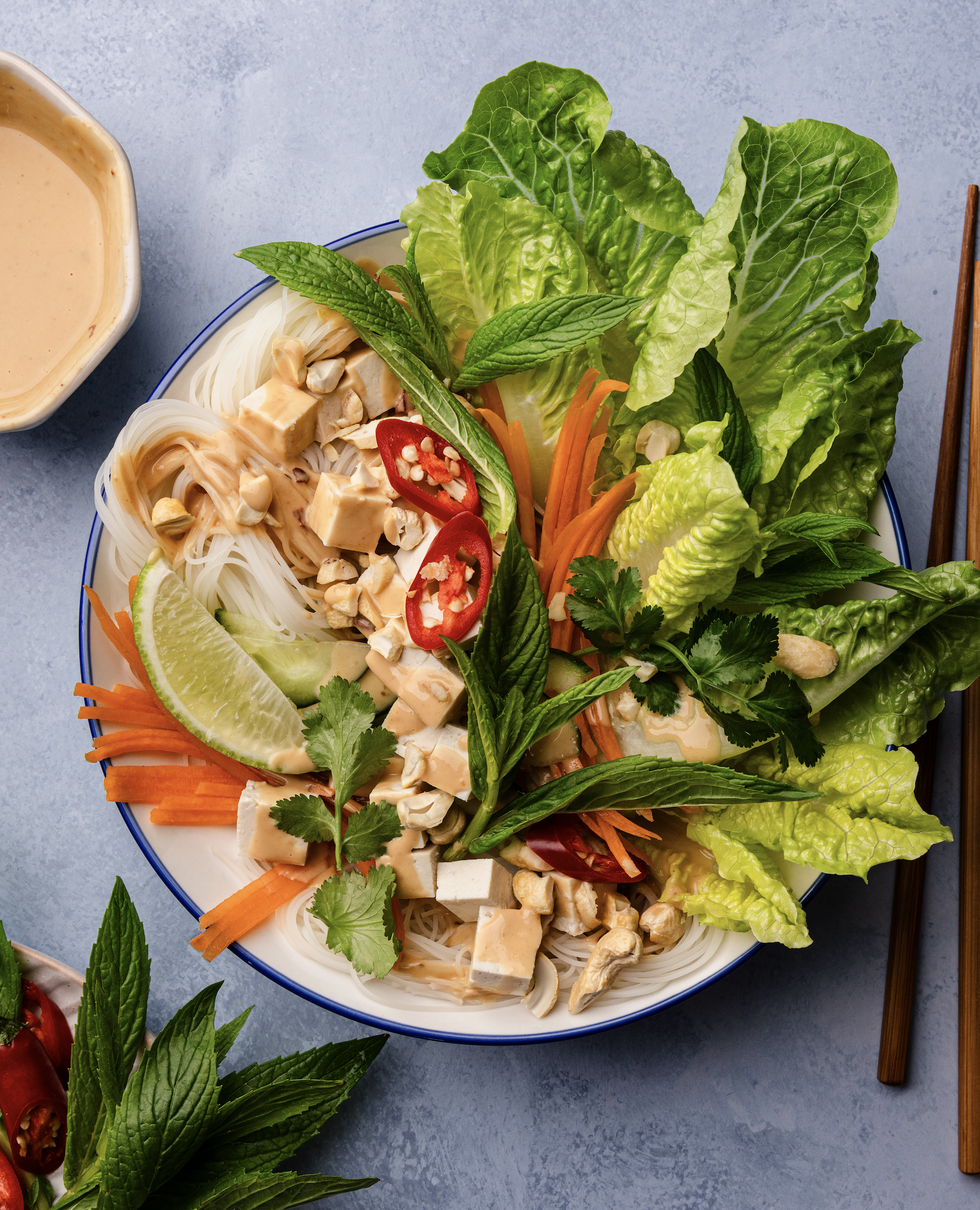 satay vermicelli noodle bowl.