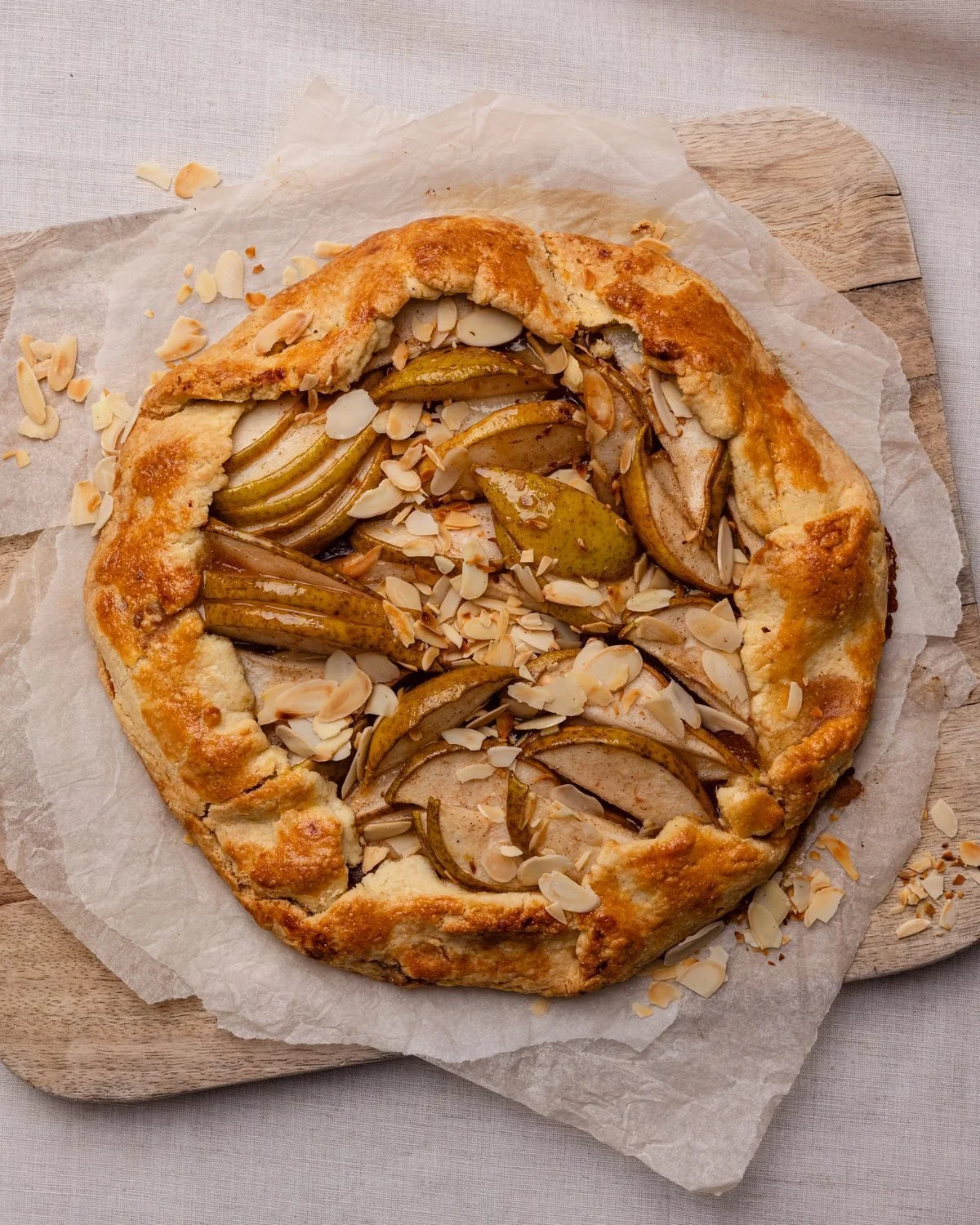 Pear & almond galette