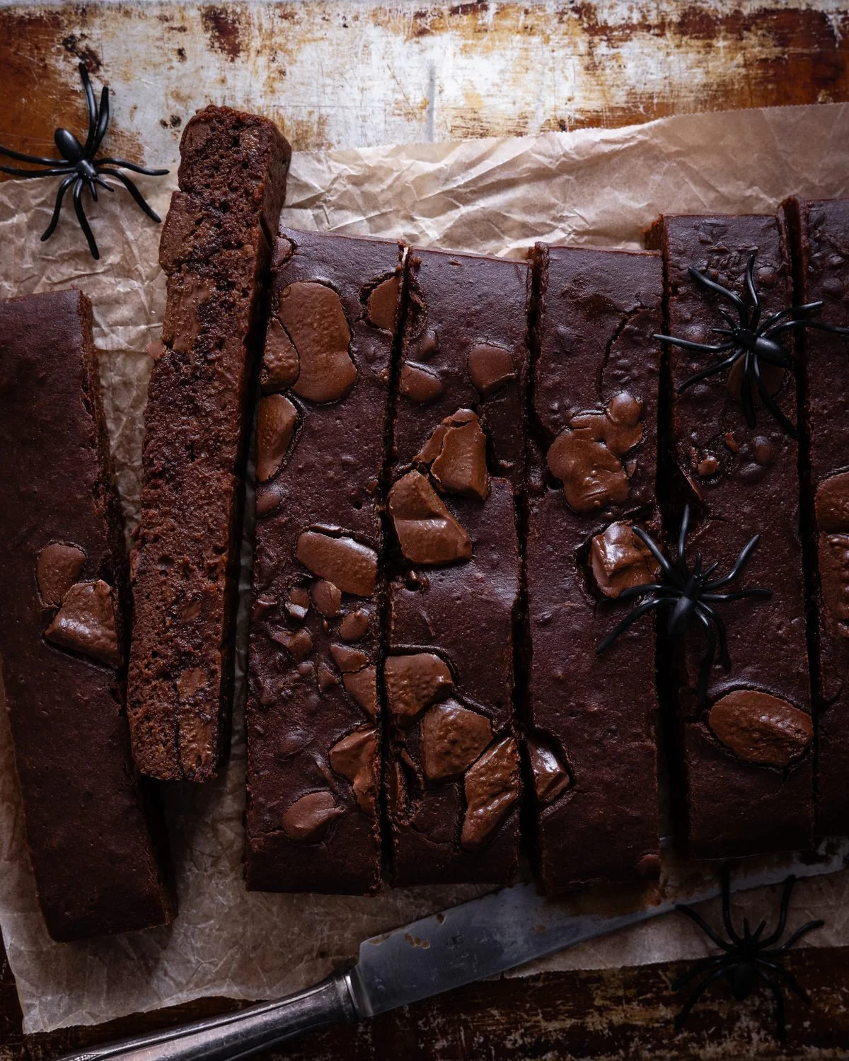 Spooky sweet potato brownie