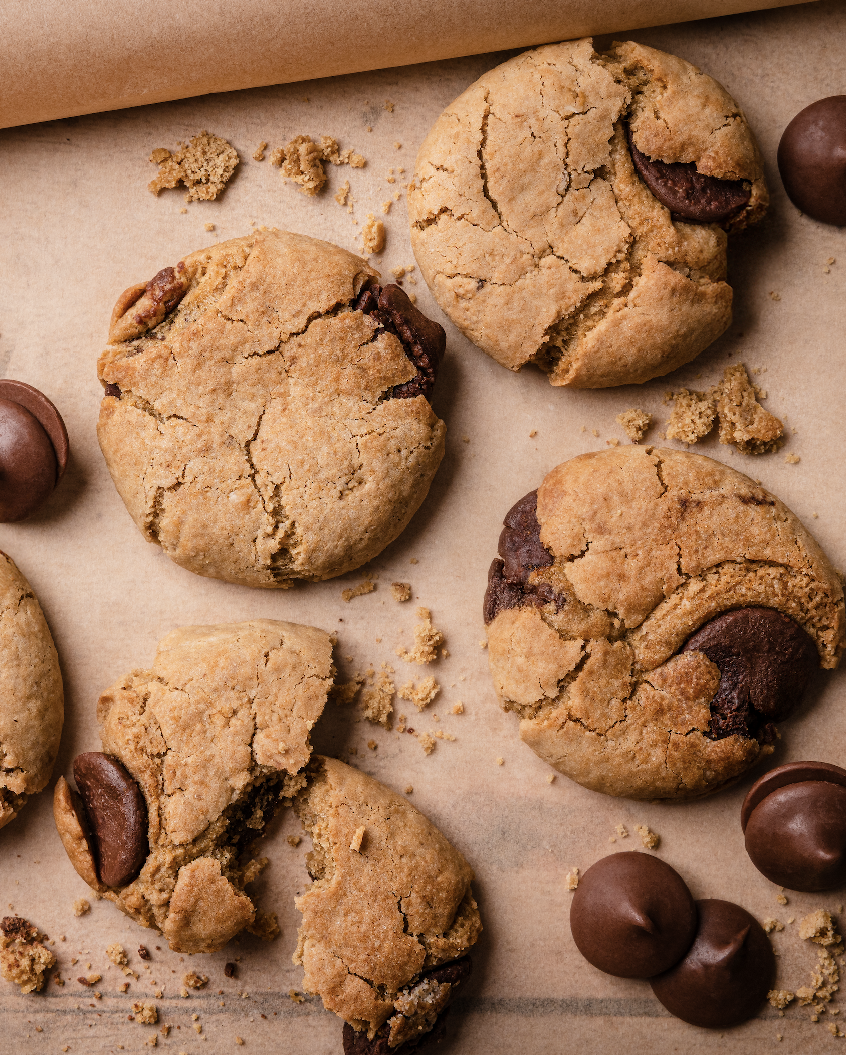 carob button cookies.