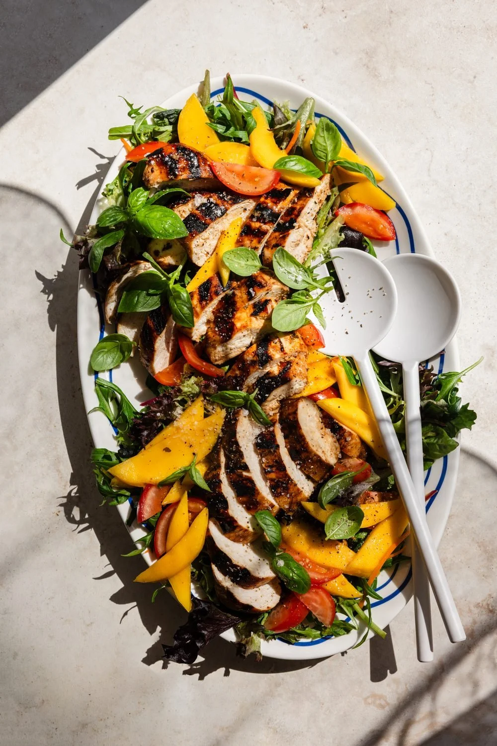 Bbq chicken & mango summer salad