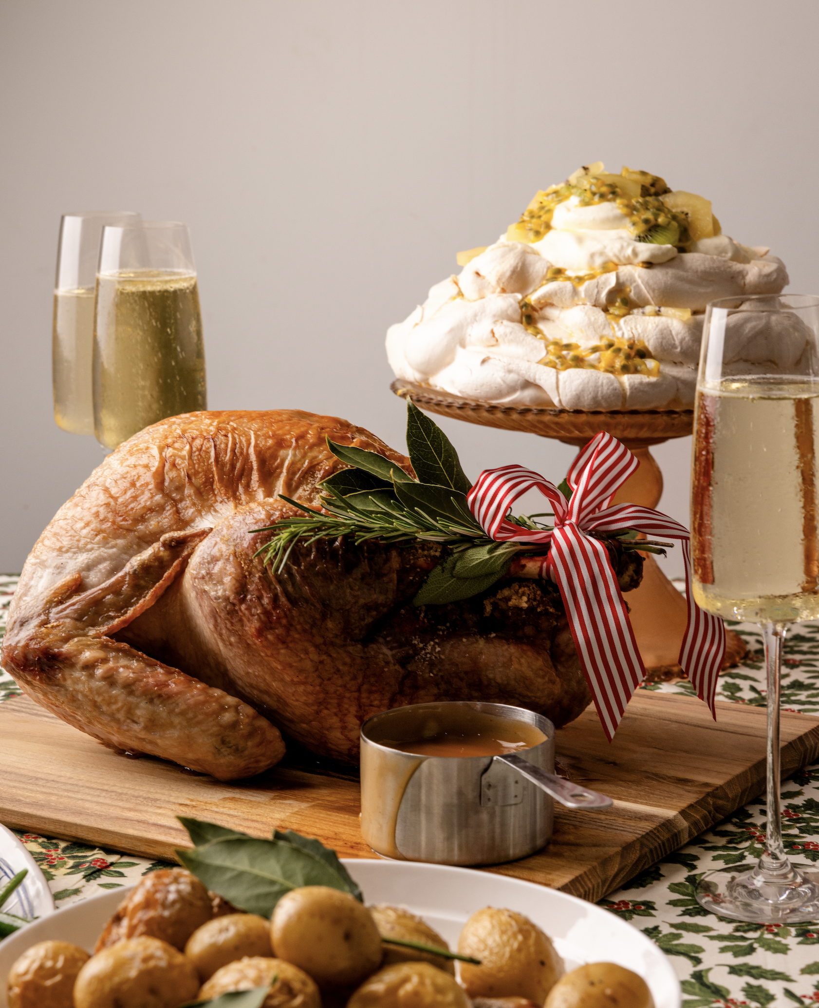 classic christmas roast turkey.