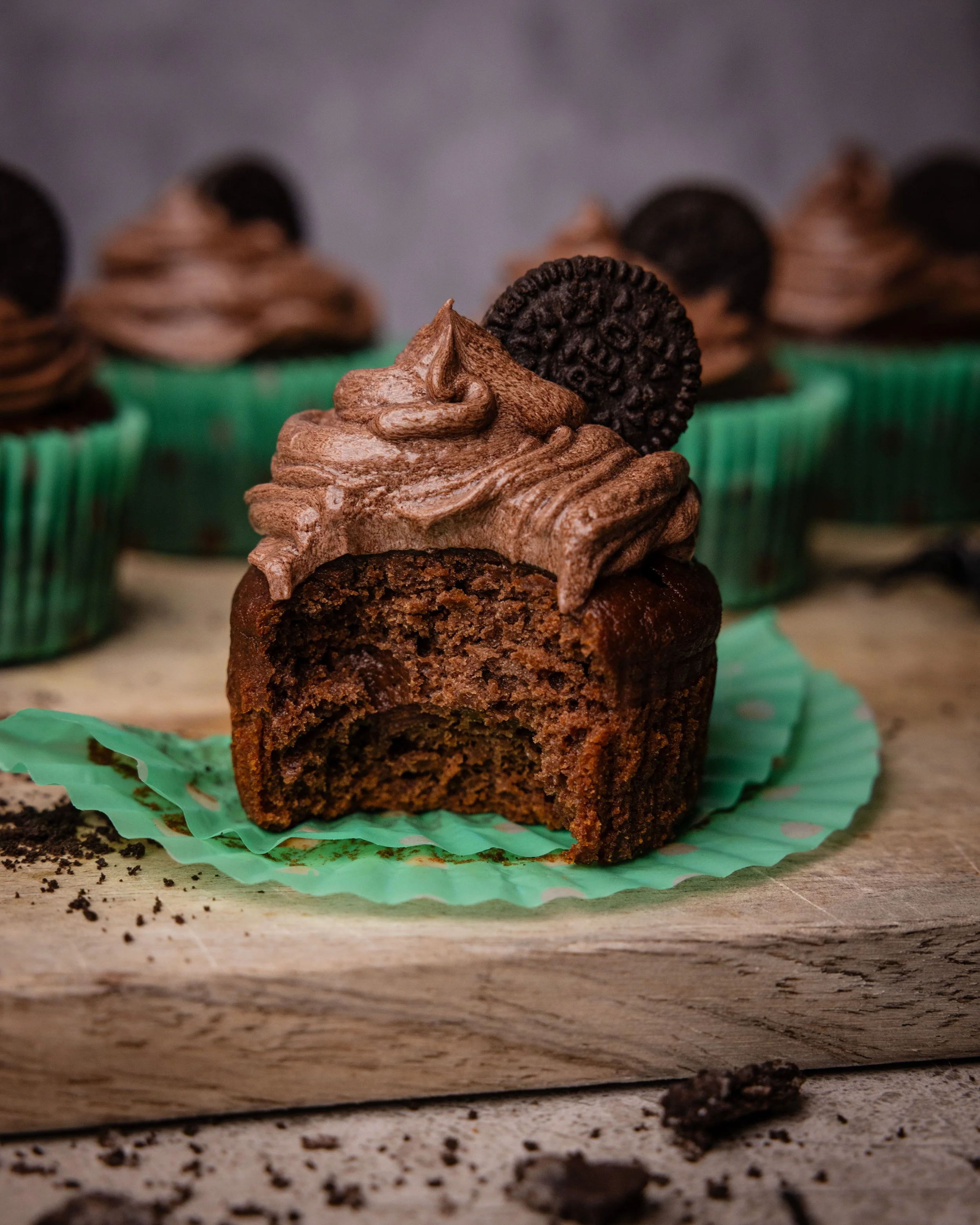 bewitched sweet potato & choc fudge cupcakes.