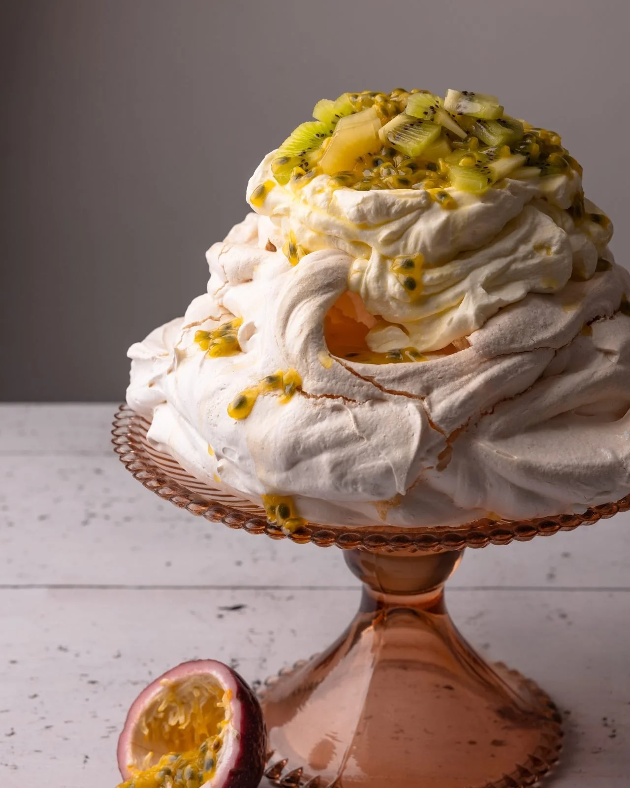Classic pavlova with kiwifruit & passionfruit