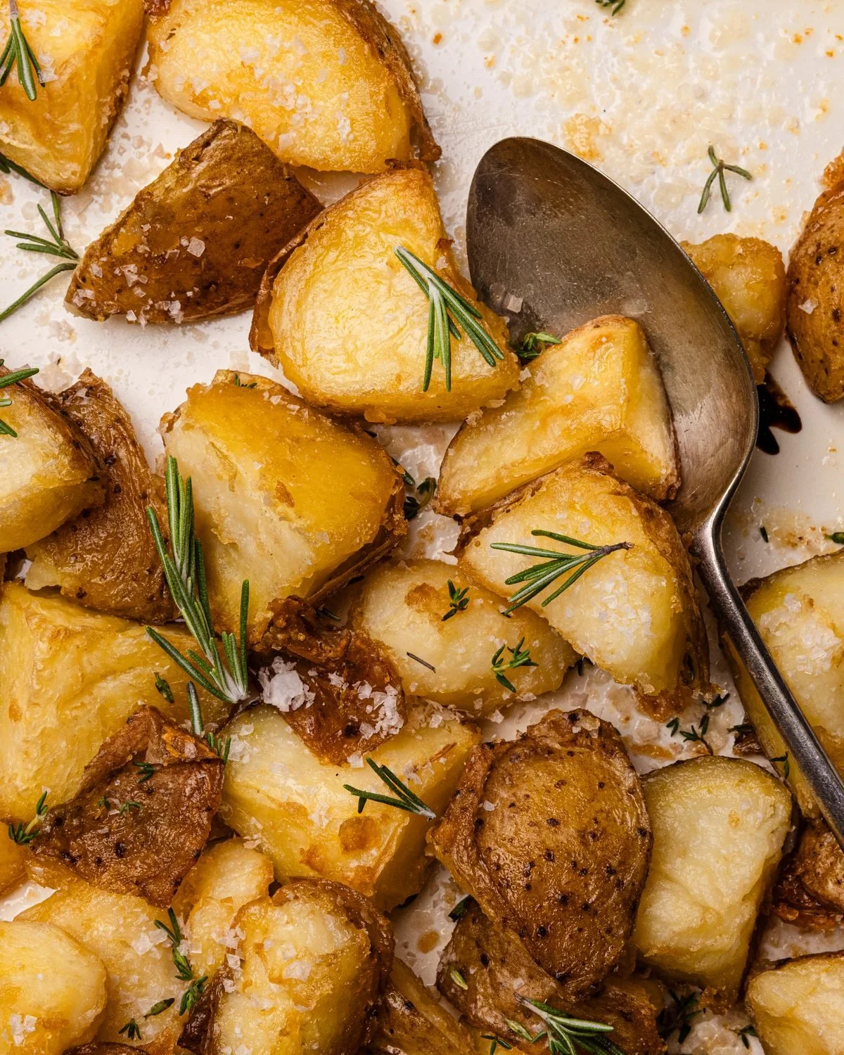 Tallow roasted potatoes