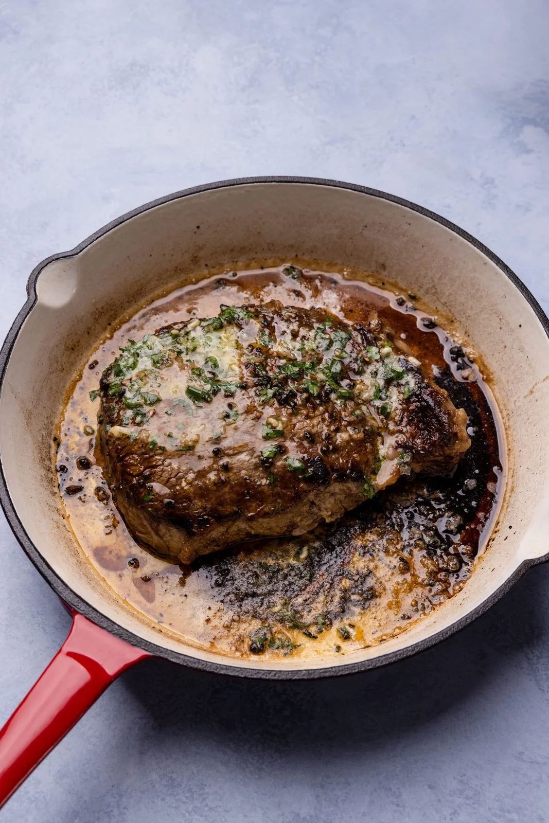 Steakhouse scotch fillet with garlic herb butter