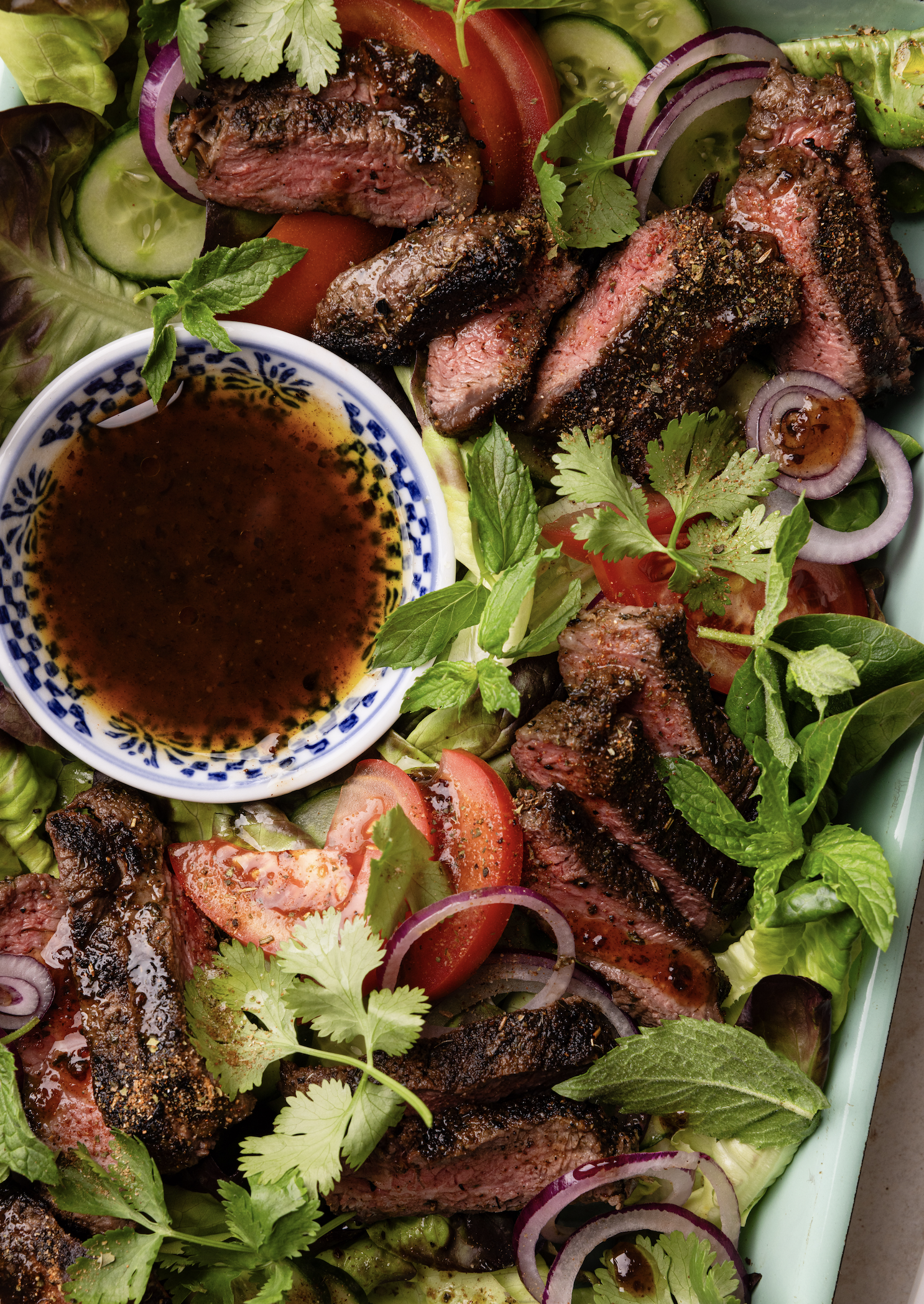mongolian steak salad.