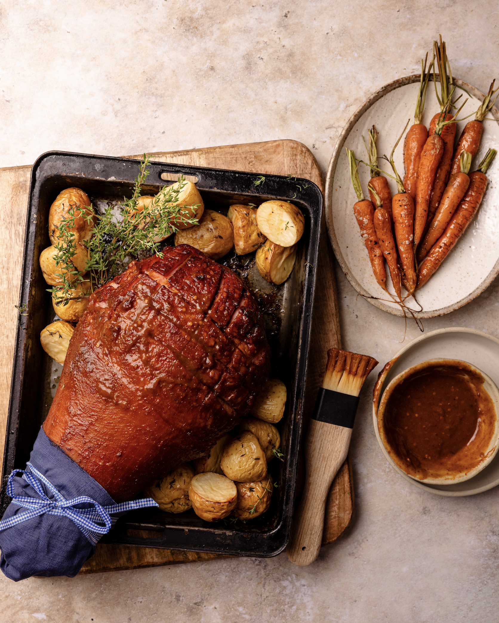 cinnamon whisky glazed ham.