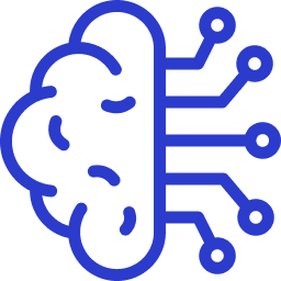 Illustration of a brain with circuit lines indicating artificial intelligence or machine learning.