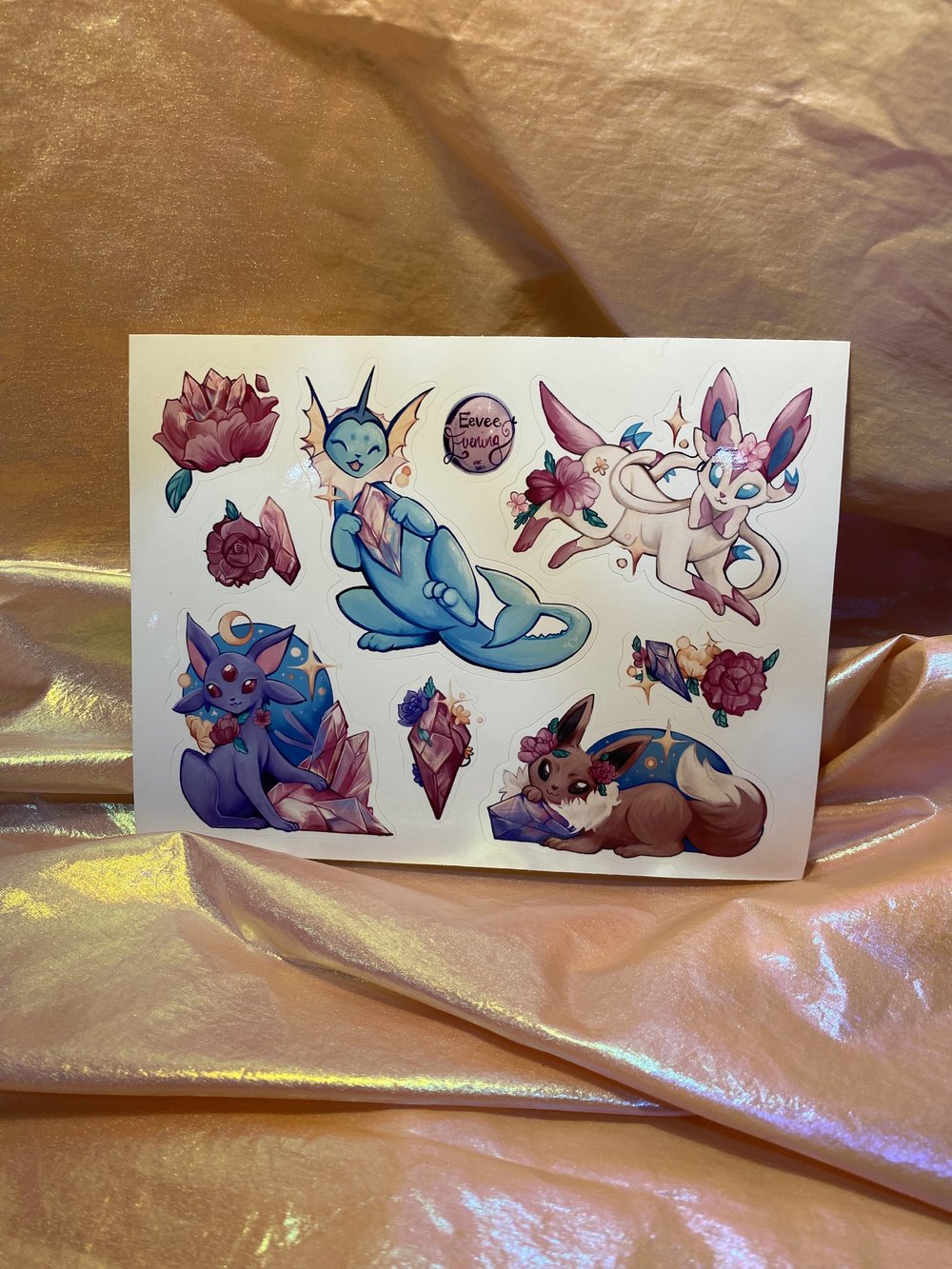 Eevee Evolution Pastel Stickers Eevee Evolutions 