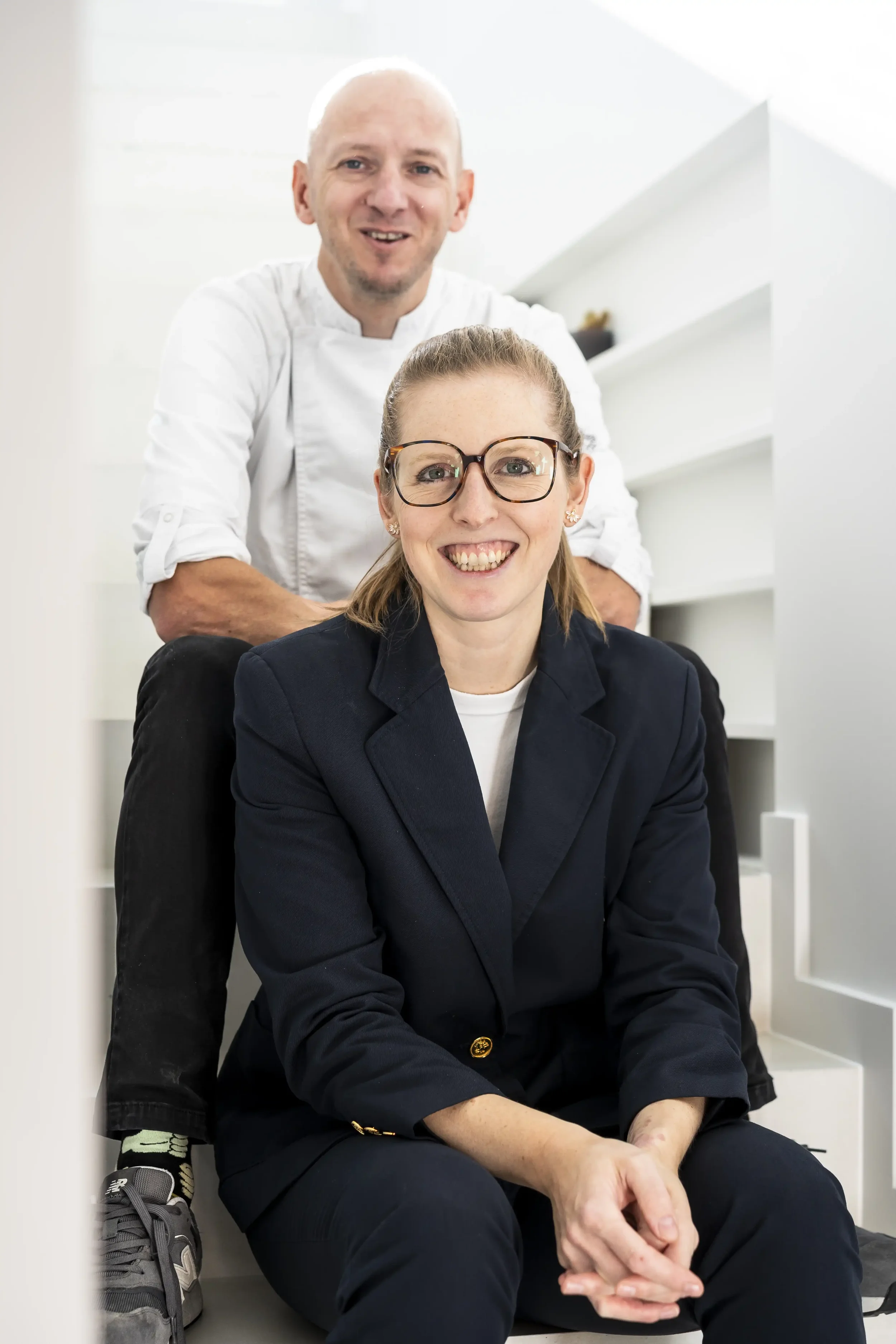 Chef Jan Van Rompaey en gastvrouw Anke Luyten verwelkomen hun gasten in Restaurant Les Deux in Herenthout.