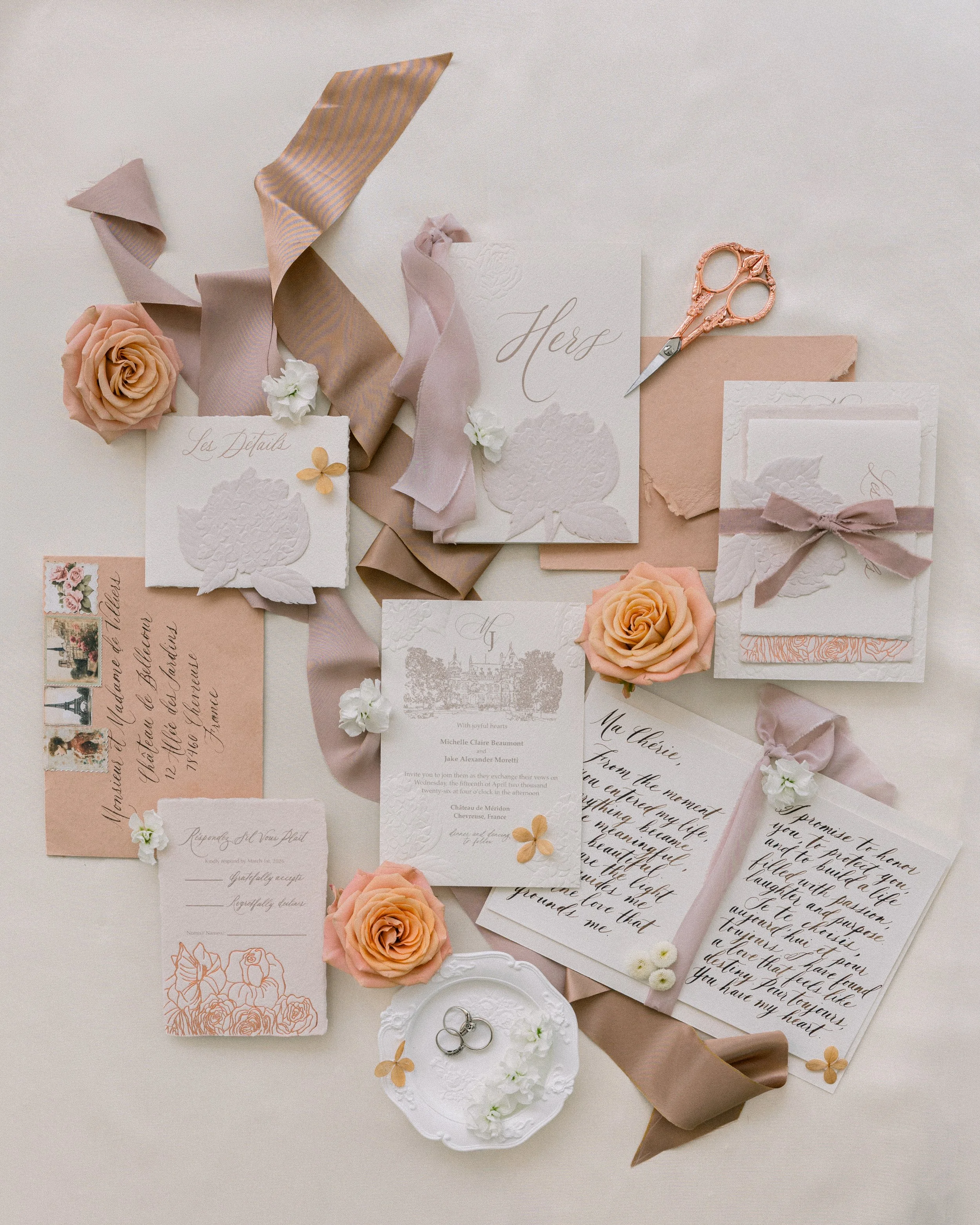 Featured in French Wedding Style Magazine Château de Méridon, France