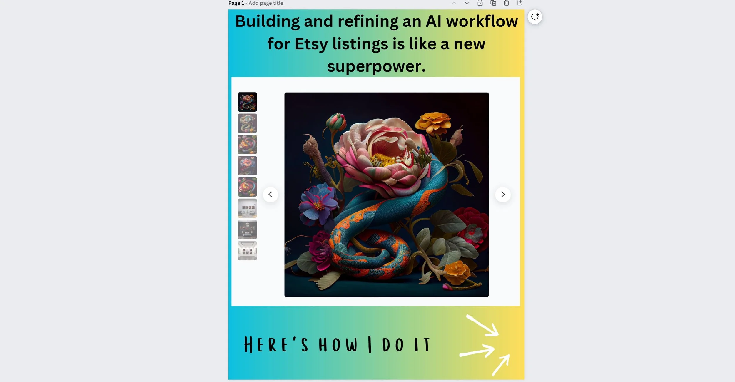 Building and refining an AI workflow for Etsy