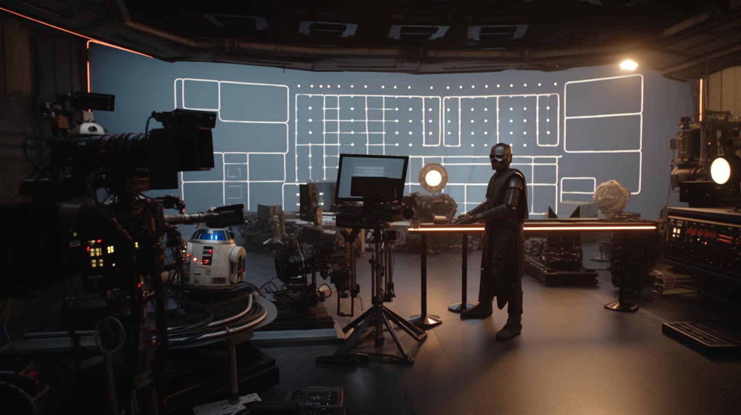 virtual production using AI-generated environments