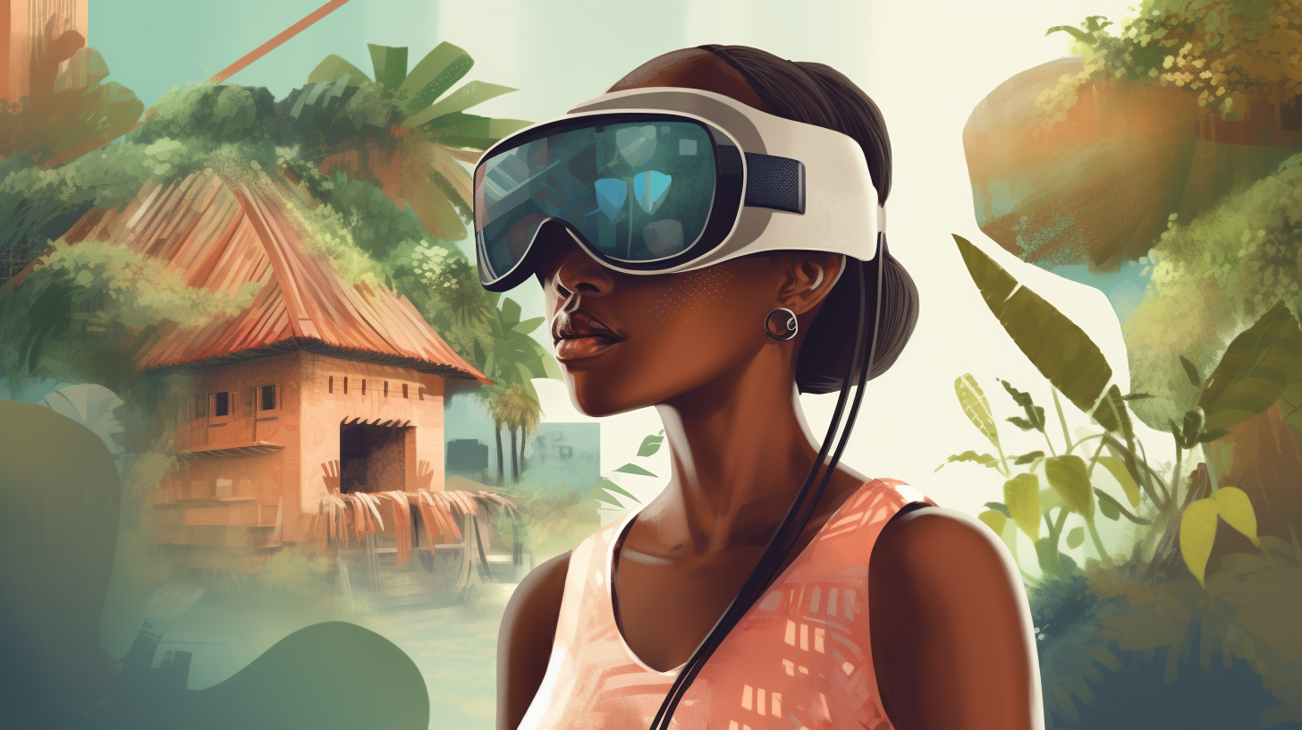 Sustainable Tourism through Virtual Travel Experiences Woman