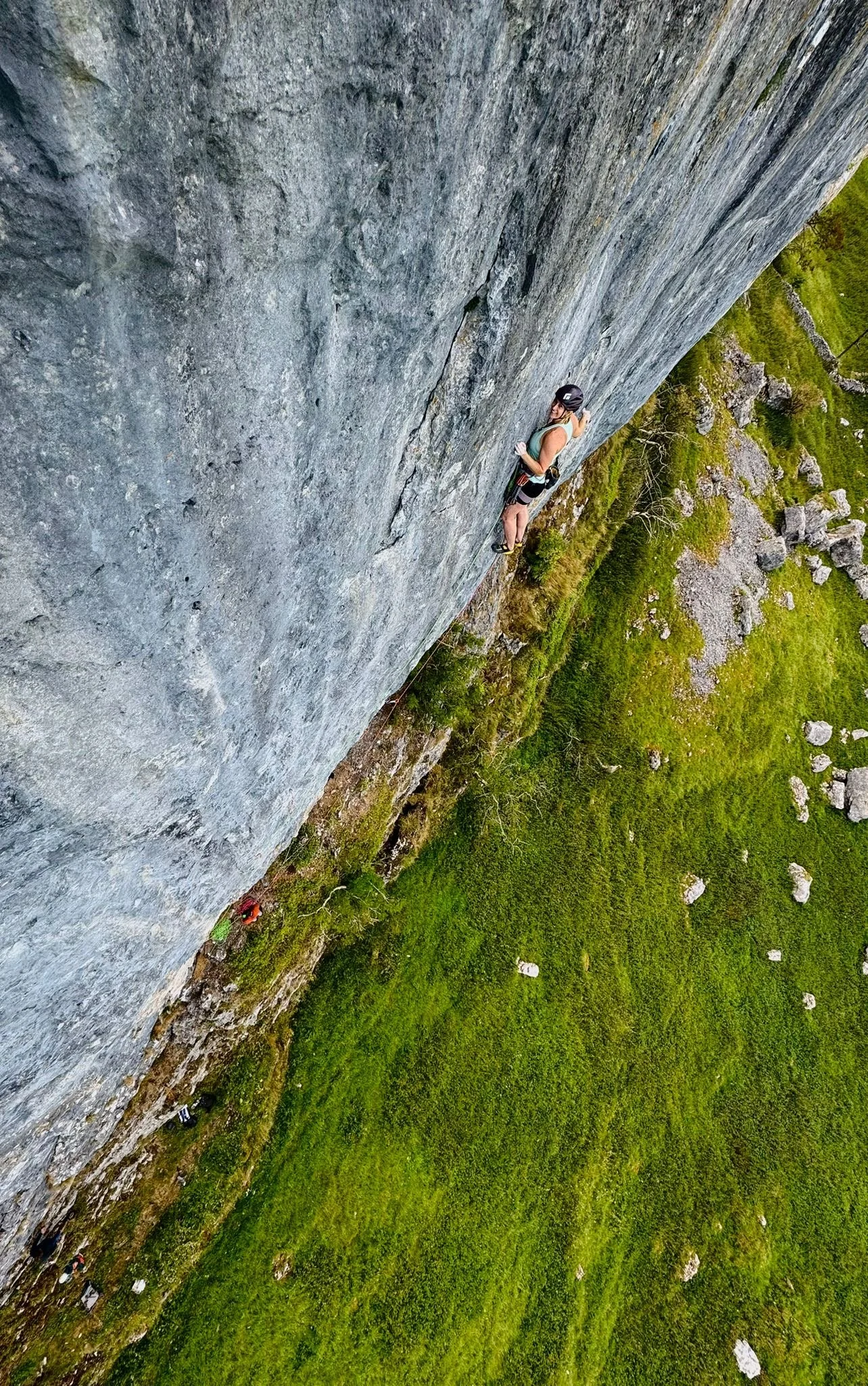 Tanya Meredith climbing Stairway to Heaven at Blue Scar, for Brit Rock VI