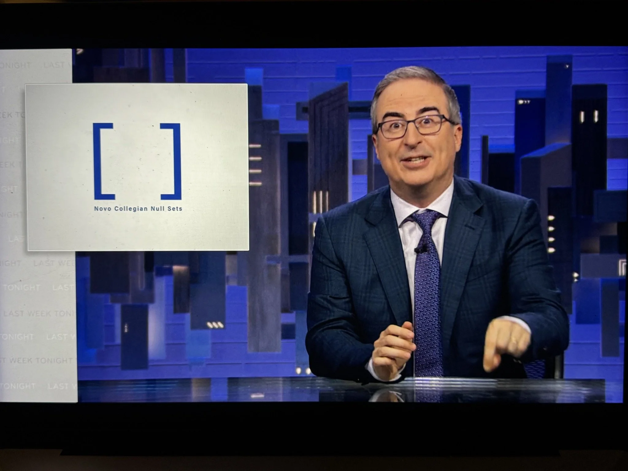 New College on John Oliver “Last Week Tonight” - and the Null Set!