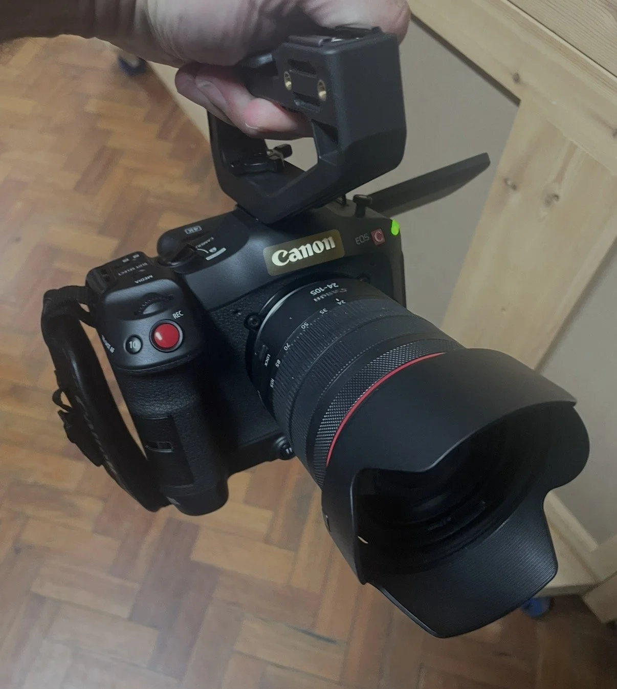 Canon C70 cinema camera with a 24-105mm lens