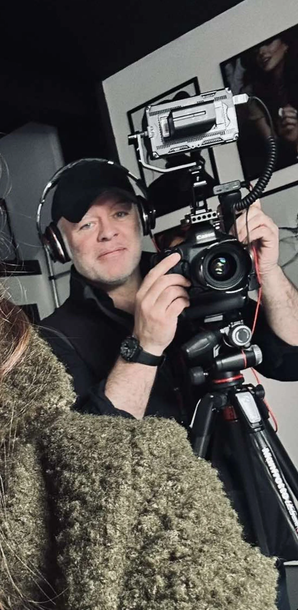 Brett Harkness with a Canon EOS-1D X Mark III set up for video on a tripod