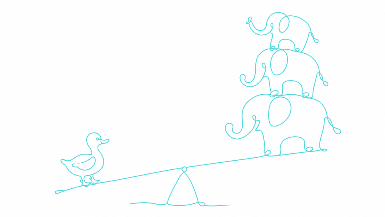 duck vs. elephants, symbolizing claude vs traditional ways of improving website conversions