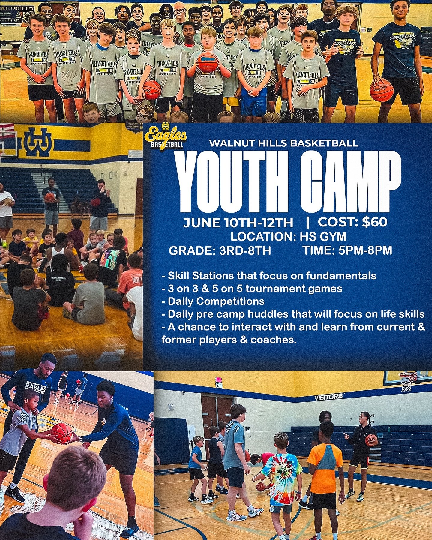 It&rsquo;s almost Camp Season! June 10th-12th we will be having our annual Summer Youth Camp. Registration Link in available in our bio. See you there! 🦅🏀