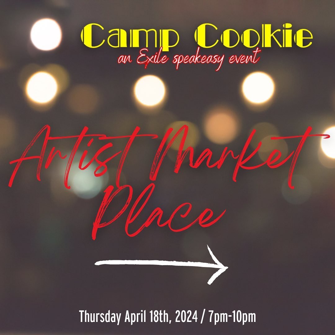When you join us at Camp Cookie this Thursday, visit the artist market place as you enjoy the entertainment. We love having our artist friends who are also makers hang with us to showcase their work! 

#phillytheatre #phillyspeakeasy #theatre #philly