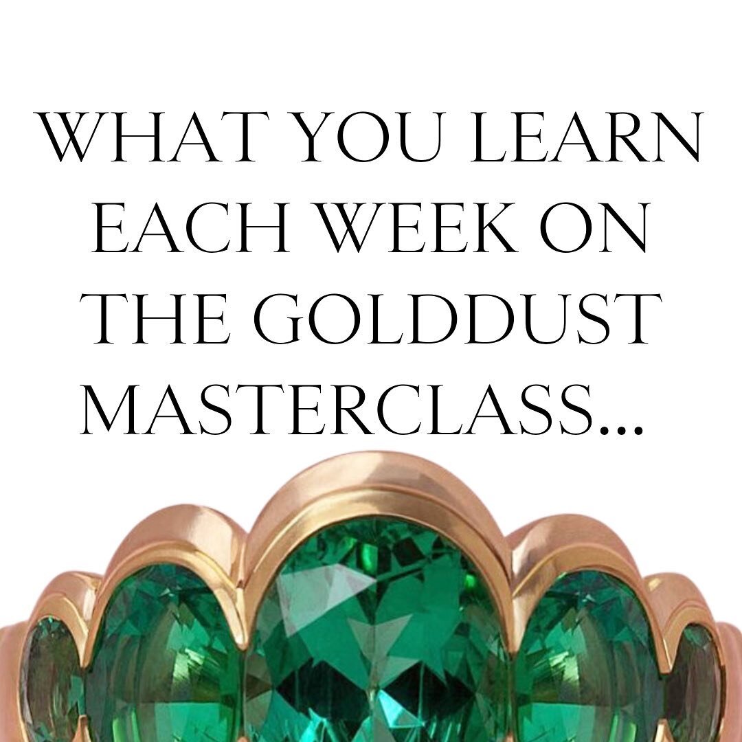 The GoldDust Masterclass week-by-week breakdown&hellip;

For independent jewellery designers: Expert insights, invaluable guidance and all the trade secrets you need to stand out in the saturated jewellery market ⚡️

Next Masterclass launching on May