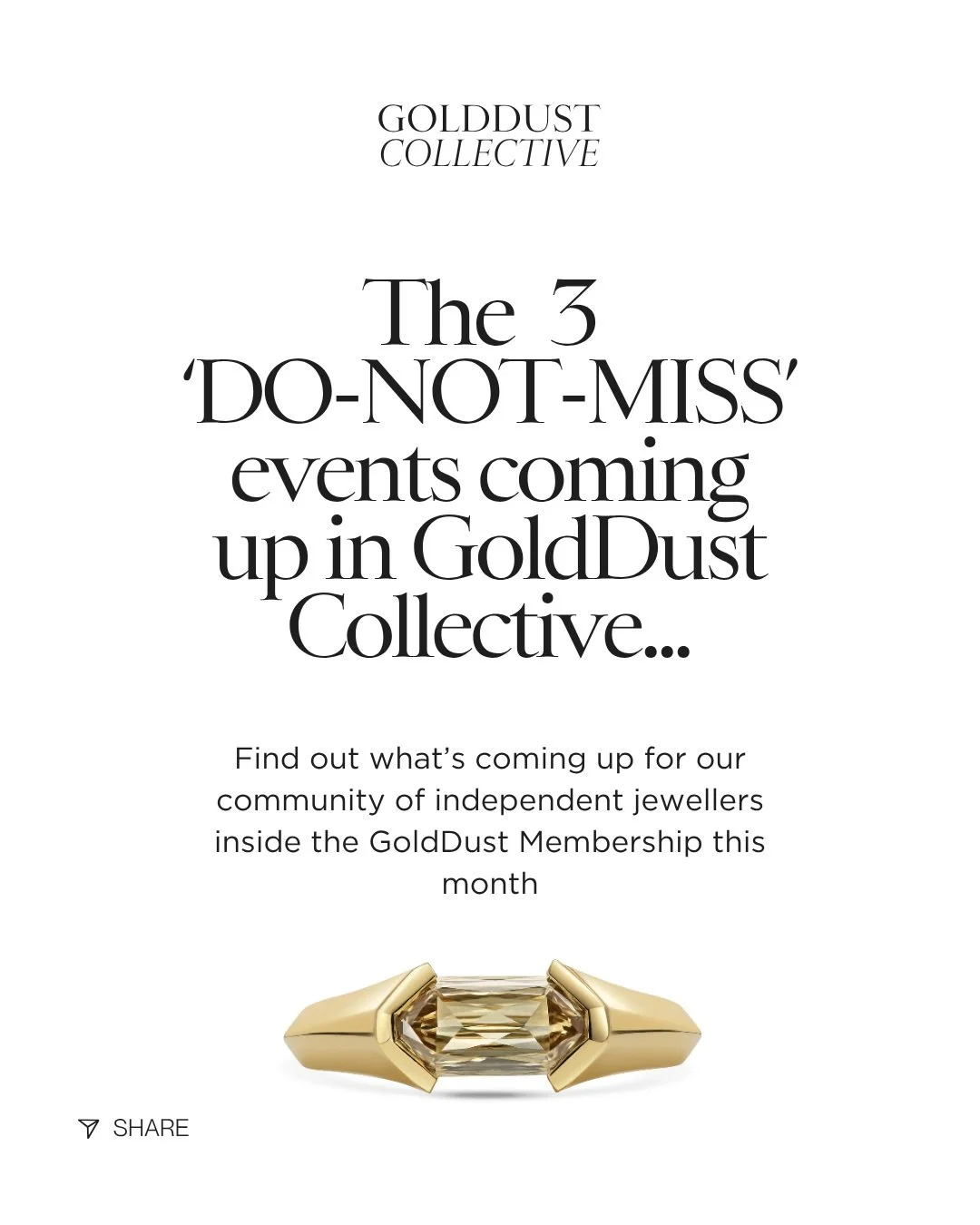 What's coming up in GoldDust Collective for September?

If you&rsquo;re an independent jewellery who wants to start September feeling inspired, organised and ready for your best Christmas yet, the doors to the Collective open again on September 1st. 
