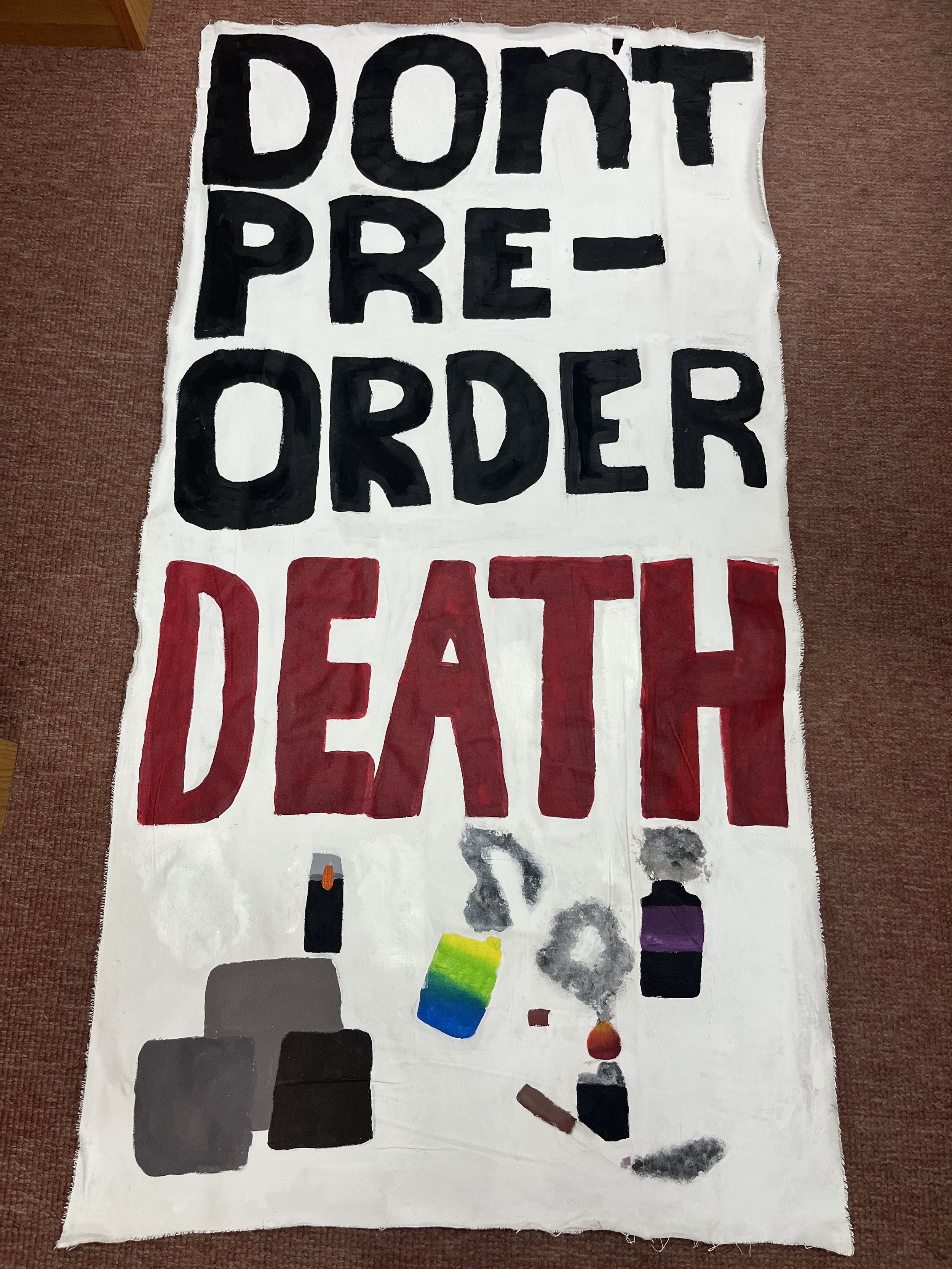 "Don't Pre-order Death," by Fitchburg Afterschool Program was one of three murals displayed at Memorial Middle School.