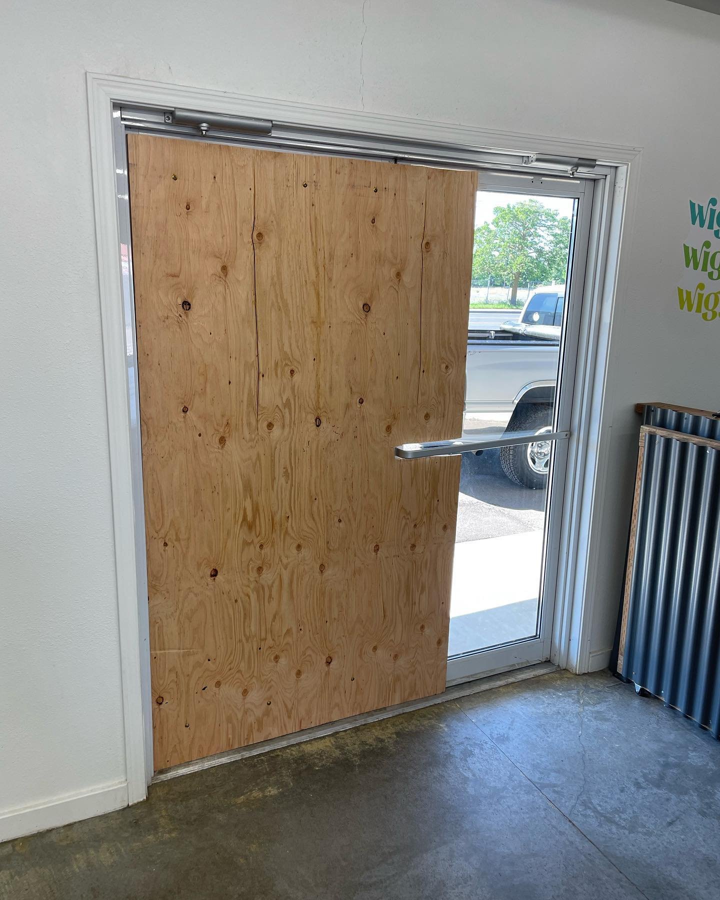 Unfortunately, last night someone decided to chuck a rock through our front door. Thankfully, that&rsquo;s all they did and nothing else was stolen or broken in our facility. We have swept, shopvacced, and mopped thoroughly to clear out all the glass