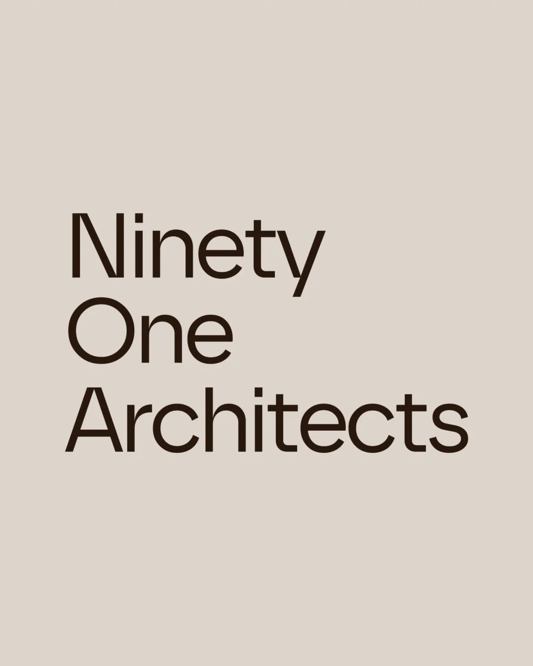 Architecture, made simple.

As Ninety One Architects marks five years, we&rsquo;re introducing a refined identity - an evolution of who we are and how we work.
Rooted in clarity, shaped by detail and designed to make the process feel effortless from 