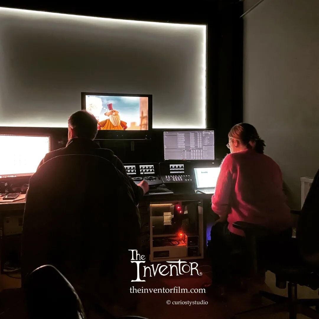Repost * @capobianco_jim Color Grading at @eggpostproduction, Dublin with Nik Panteris [@silenzi0] and @theinventorfilm DP Marijke Van Kets.
.
.
.
. 
#colorgrading #postproduction #Animation #Film #director #directorofphotography #Dublin #indiefilm 
