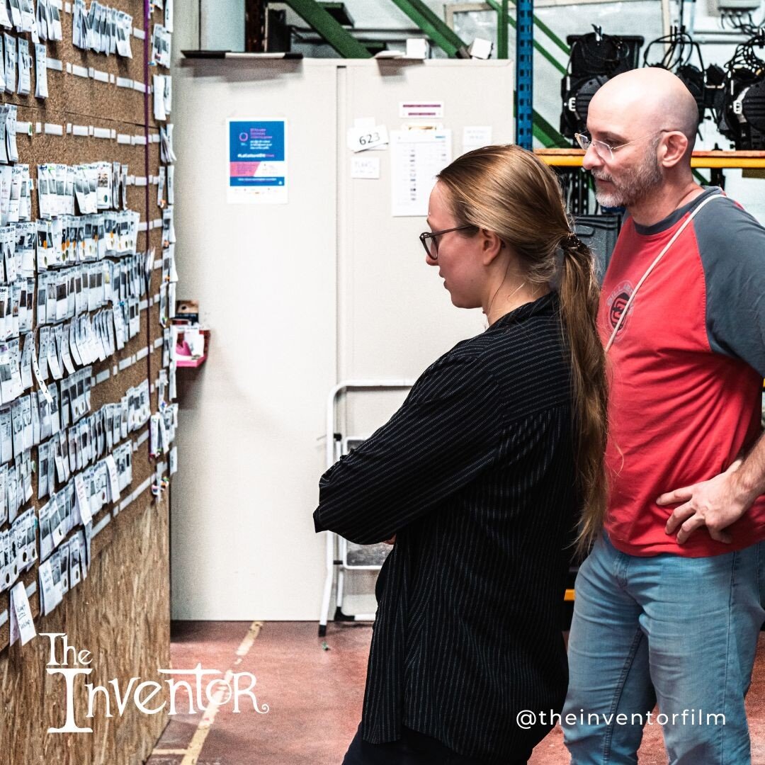 Assistant animator Marie Cattiaut and @foliascope Production Manager Christophe &ldquo;KYF&rdquo; Felix study 'The Big Board'. 
.
.
.
.
💌 Follow our behind the scenes adventures. Sign up for updates on the link in bio 🔗
.
.
.
.
#theinventorfilm #St