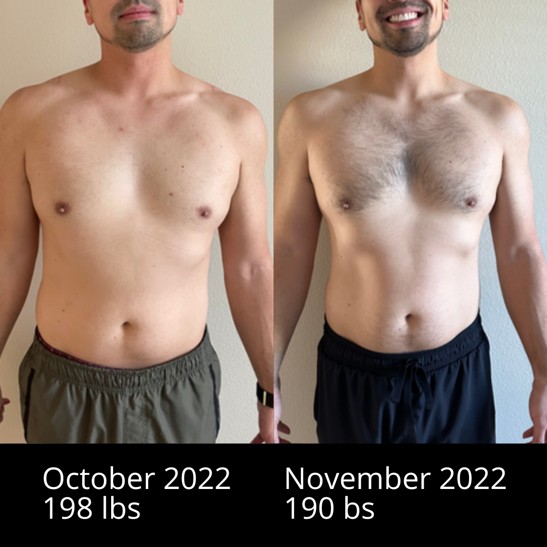 Crown Fitness client transformation - See the incredible results achieved by one of our clients through our customized training programs. Our expert trainers can help you reach your fitness goals, no matter your current fitness level. Join us today.