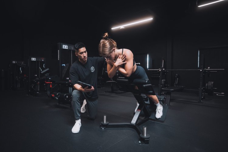 Semi-private personal training session at Crown Fitness in Irvine, CA