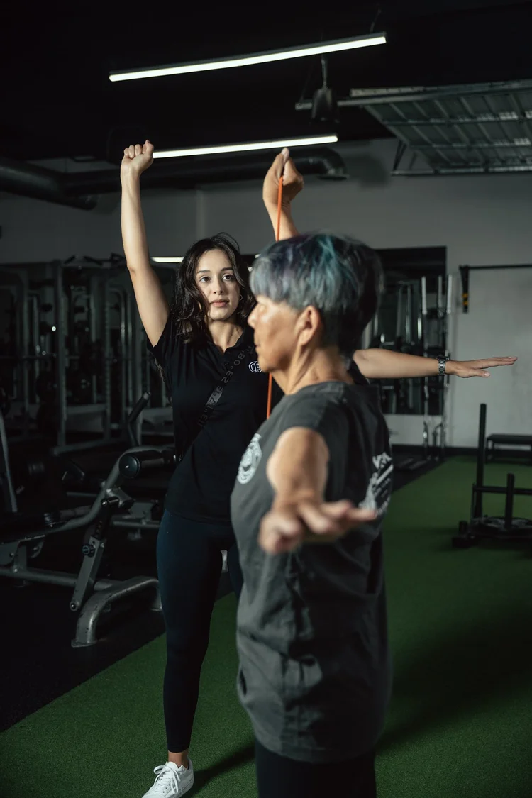Private personal training coaching session at Crown Fitness in Irvine, CA