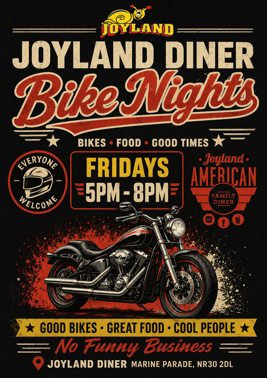 Bike Nights Return to Joyland Diner Every Friday Evening