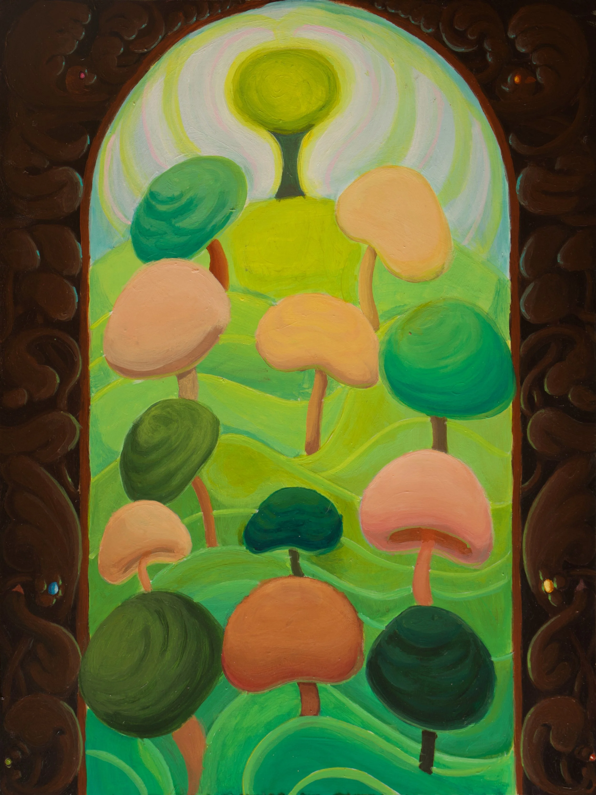 Mushroom Wi-Fi, acrylic 16x20