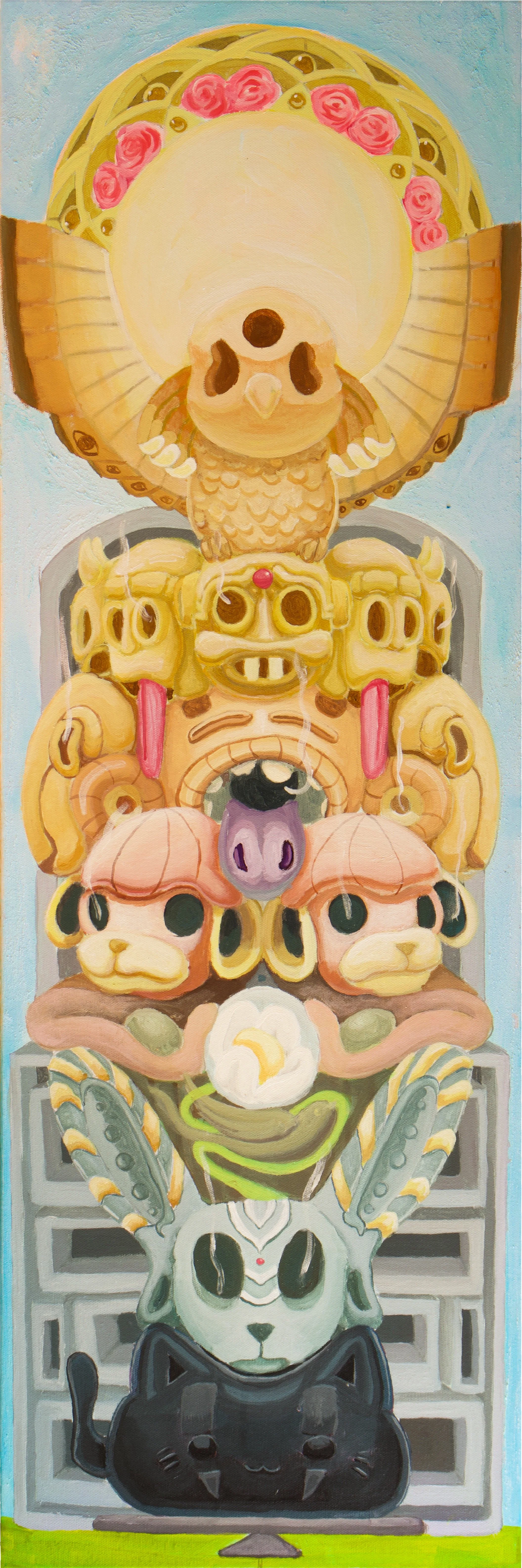 Totem, acrylic 12x36