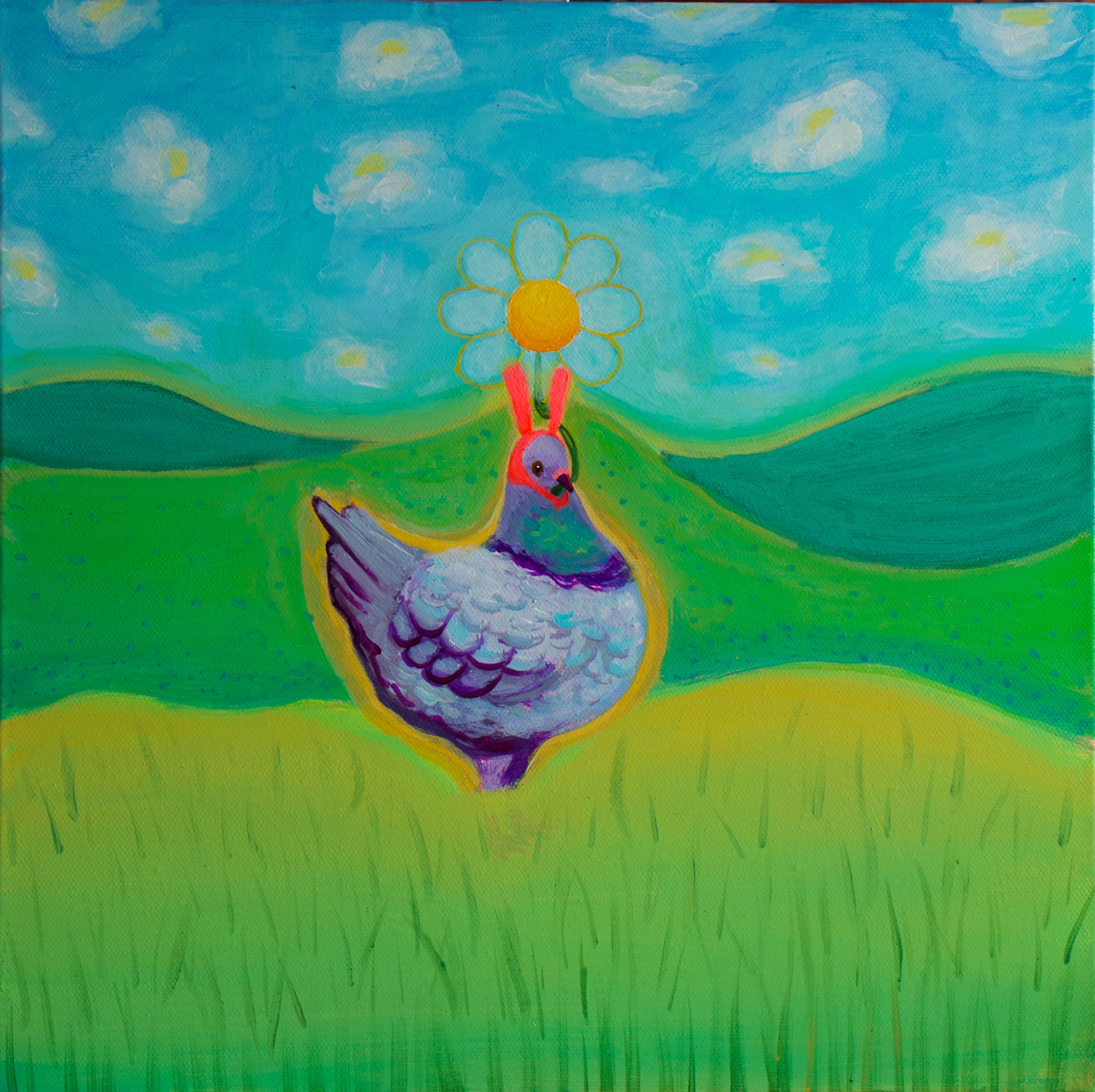 Cloudy but it's ok, acrylic 12x12