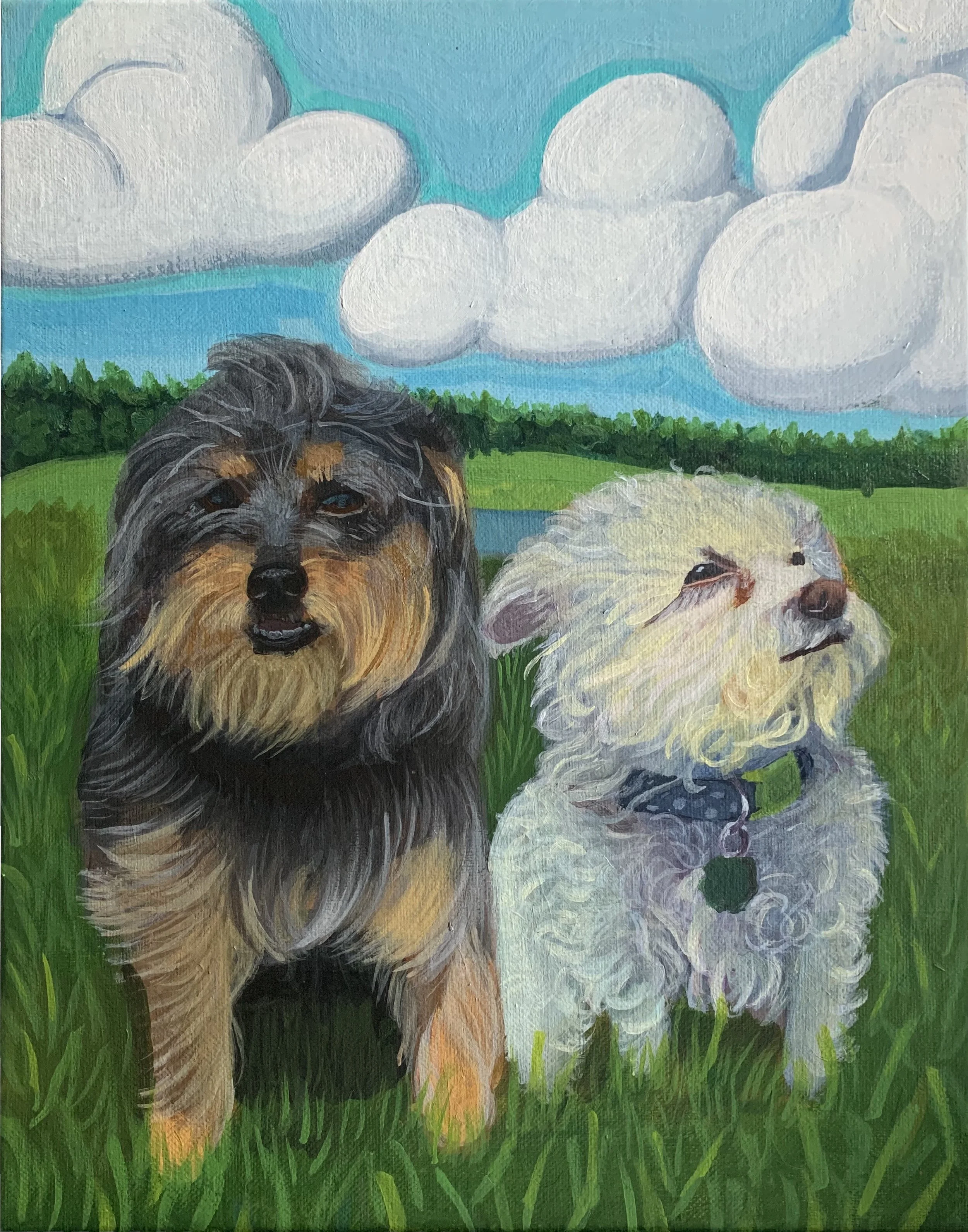 Pet portrait commission, acrylic 11x14